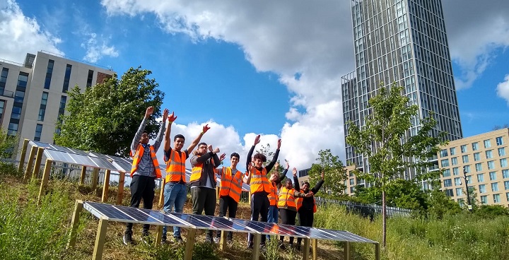 Kids from ElmGreen and Norwood schools have paid work experience day with solar panels