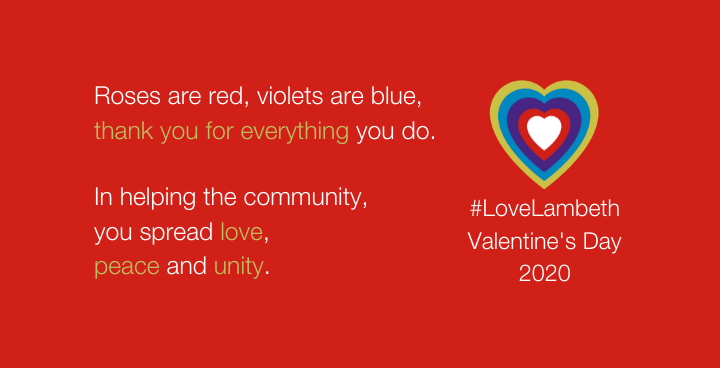 Lambeth launches special Valentine’s Day campaign