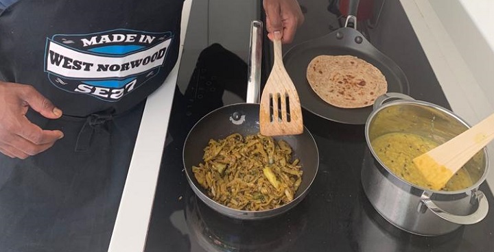 Parin Lad cooking the West Norwood Curry