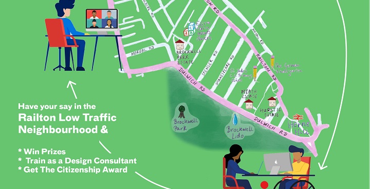Railton low traffic neighbourhood design competition poster