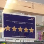 Lambeth pet shop displays window sticker showing successful licensing visit
