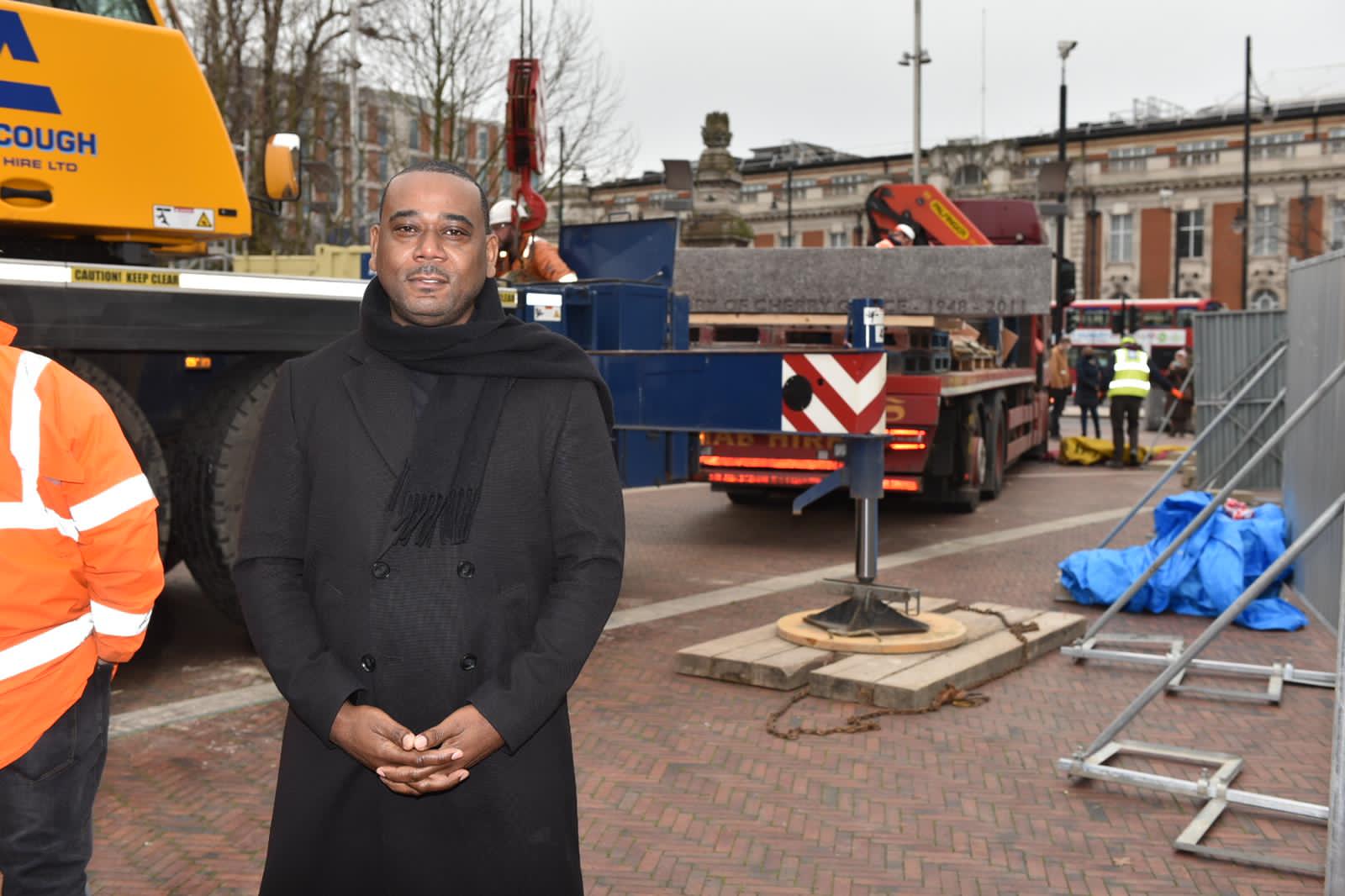 Brixton: Cherry Groce memorial arrives in Windrush Square for installation