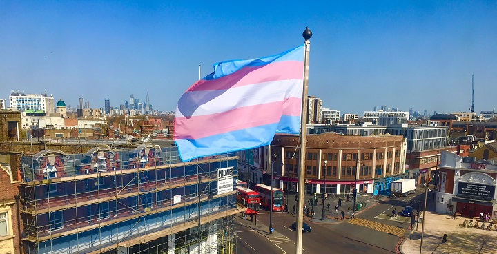 Transgender flag flies from Town Hall