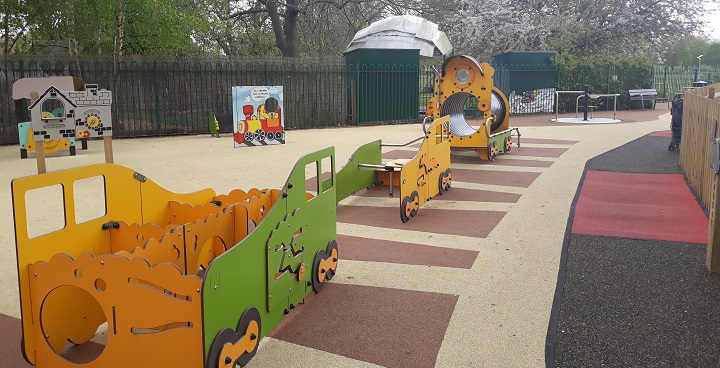 New equipment at Clapham Playground