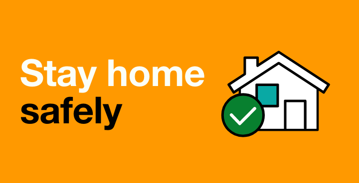 Stay home safely logo