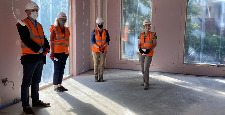 Lambeth Cabinet Members and Directors visit the site of The Crescent