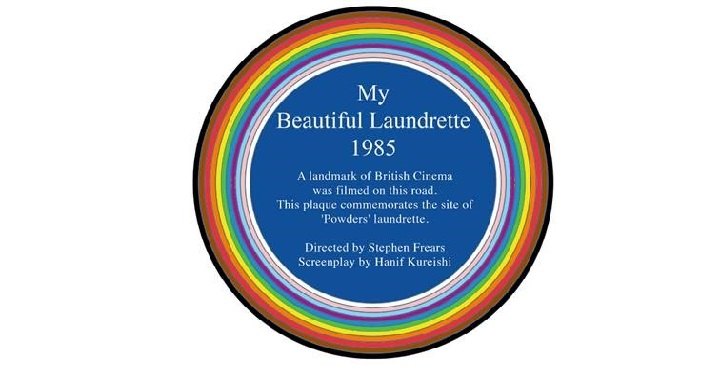 rainbow Plaque for 'My Beautiful Laundrette'