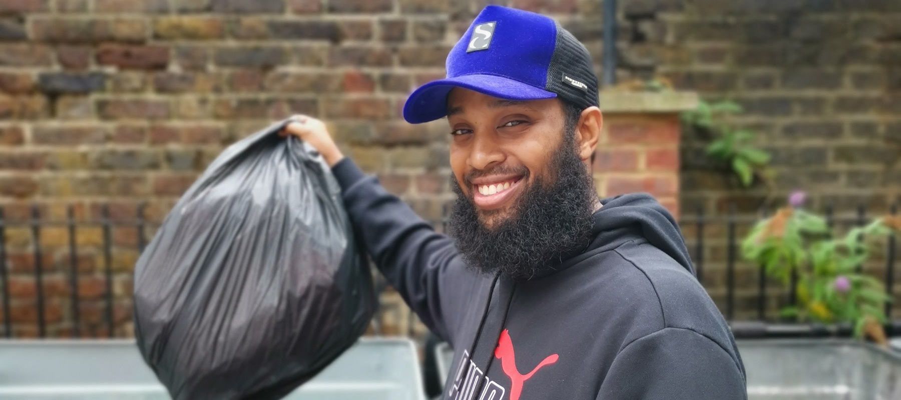 cllr hashi 'one bag a week' rusbbish challenge