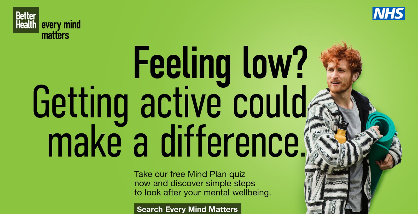 mental health day 2021 - feeling low? getting active could make a difference