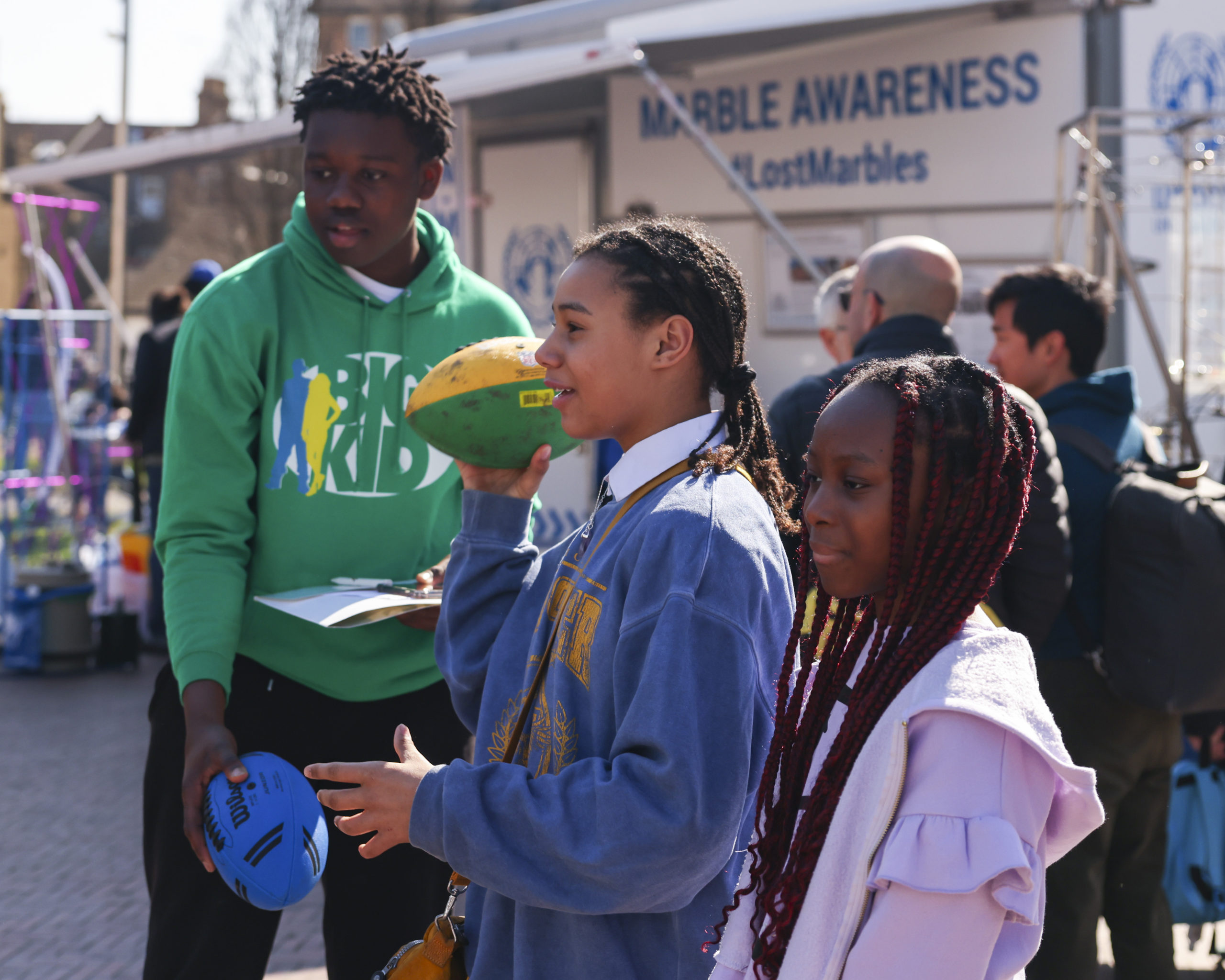 image of young people at the Child Friendly Lambeth event on Windrush Square