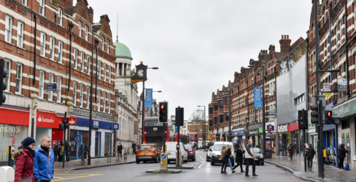 Streatham high road during the day