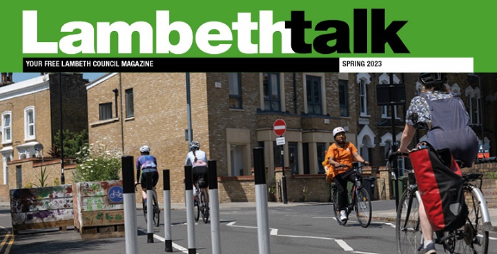 Lambeth Talk Spring 2023 cover cyclists