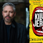 Crime novelist William Hussey and book cover 'Killing Jericho'