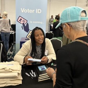 Ageing Well Day voter ID stall 