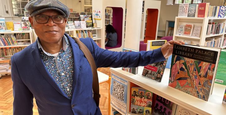 Cllr Donatus Anyanwu in Brixton Library