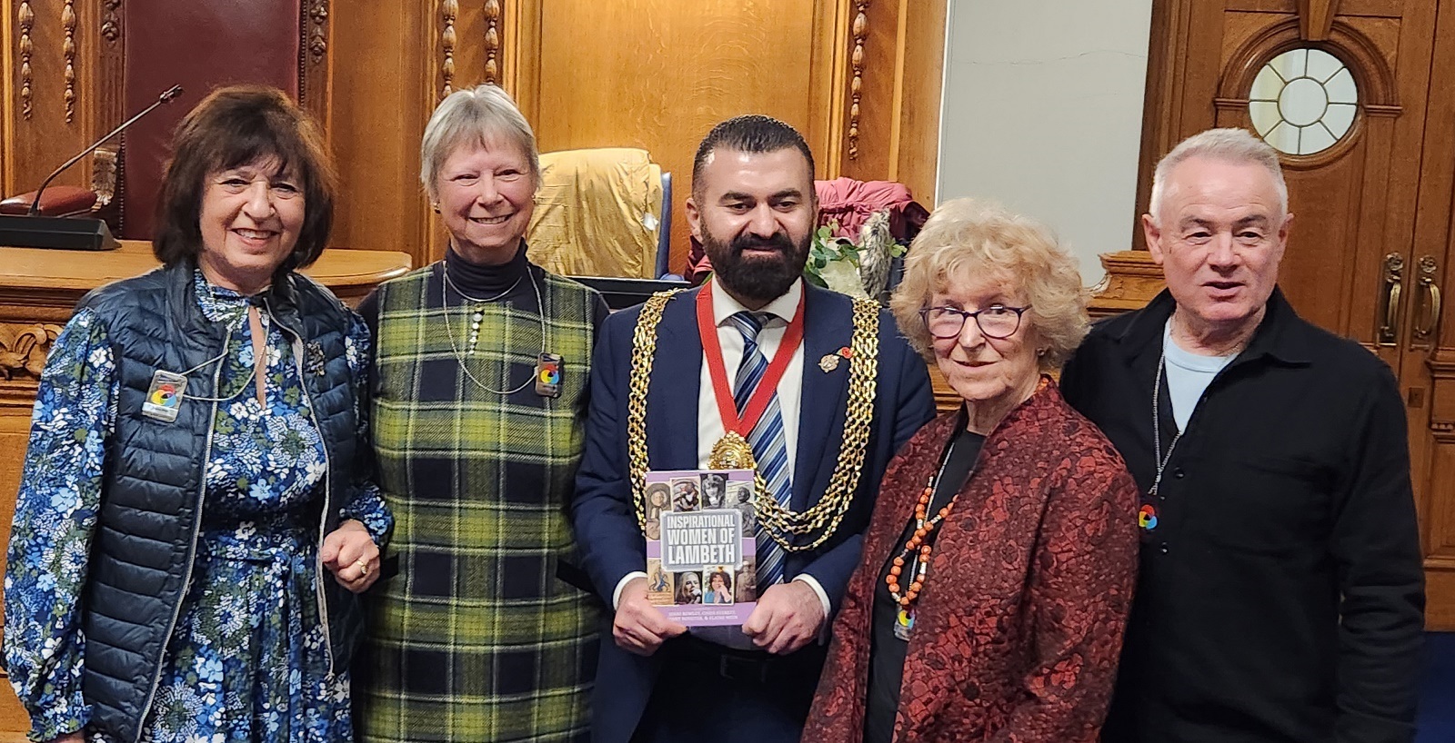Lambeth Tour Guides with the Mayor of Lambeth & their book 'Inspirational Women of Lambeth'