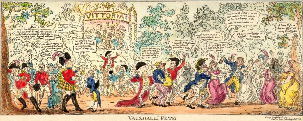 Vauxhall Fete, 1813 celebrating Wellington’s success in the Napoleonic wars 