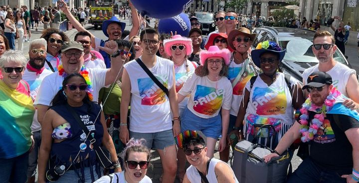 Lambeth LGBTQ+ staff allies & family at 2024 Pride March