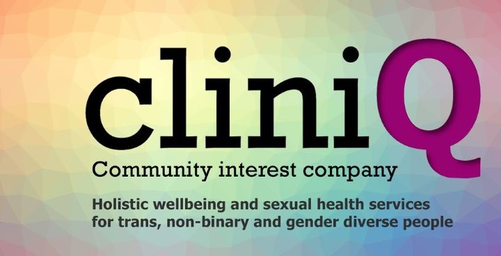 CliniQ banner - health for trans, non-binary & gender-fluid people
