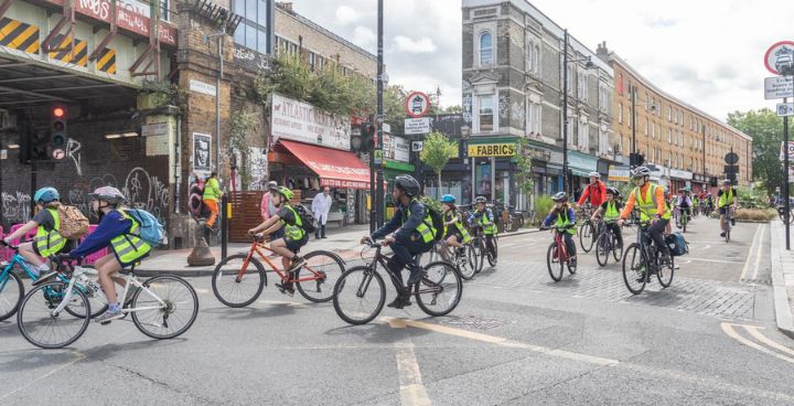 School children use pedal power to Bike the Borough