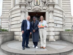 Cllr Jacqui Dyer, and Lambeth Public Health director Ruth Hutt and Lambeth Together Director Andrew Eyres launch the new strategy 