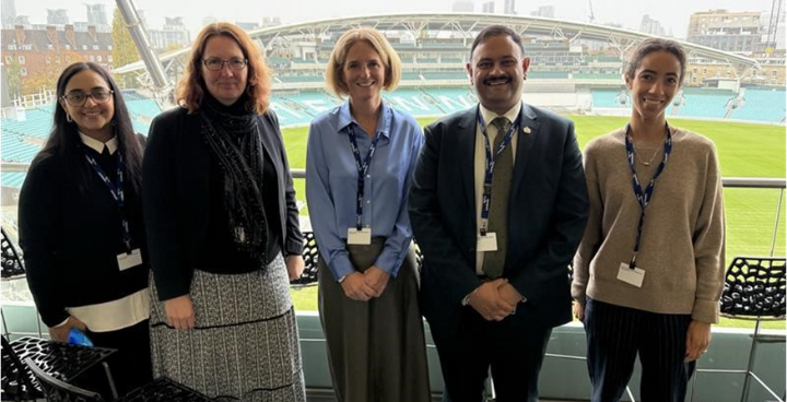 Members of the peer challenge team on a visit to Oval, in the north of Lambeth