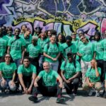 Poetic Unity in matching green t shirts - photo by Ruby Markham