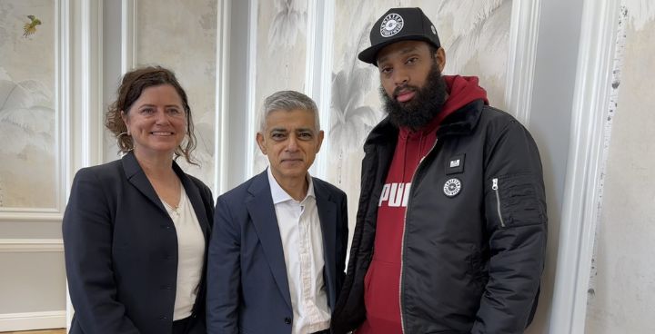 Photo of Cllr Holland, London Mayor Sadiq Khan and Cllr Hashi