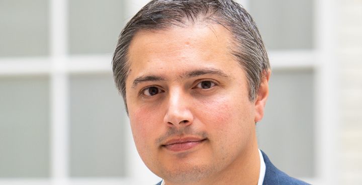 Man not smiling at camera