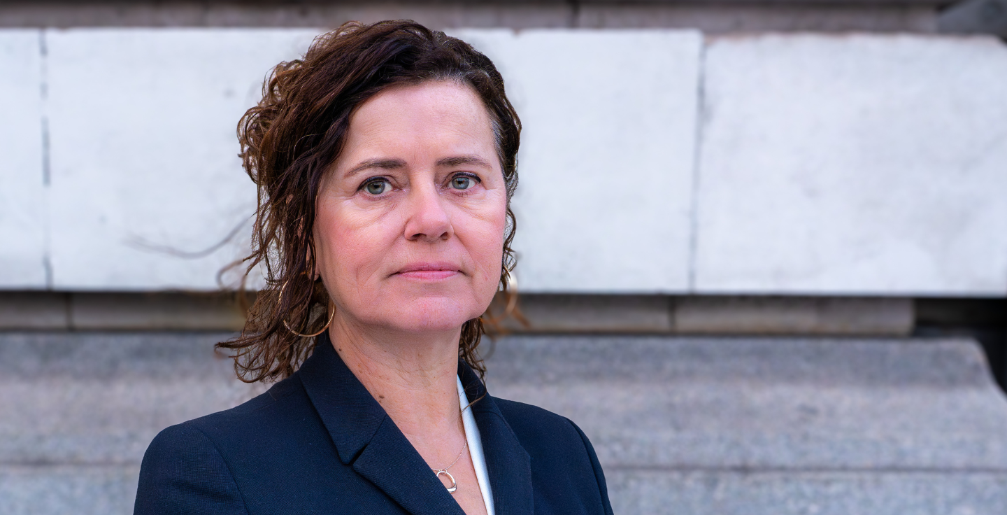 Picture of Councillor Claire Holland taken in front of Lambeth Town Hall