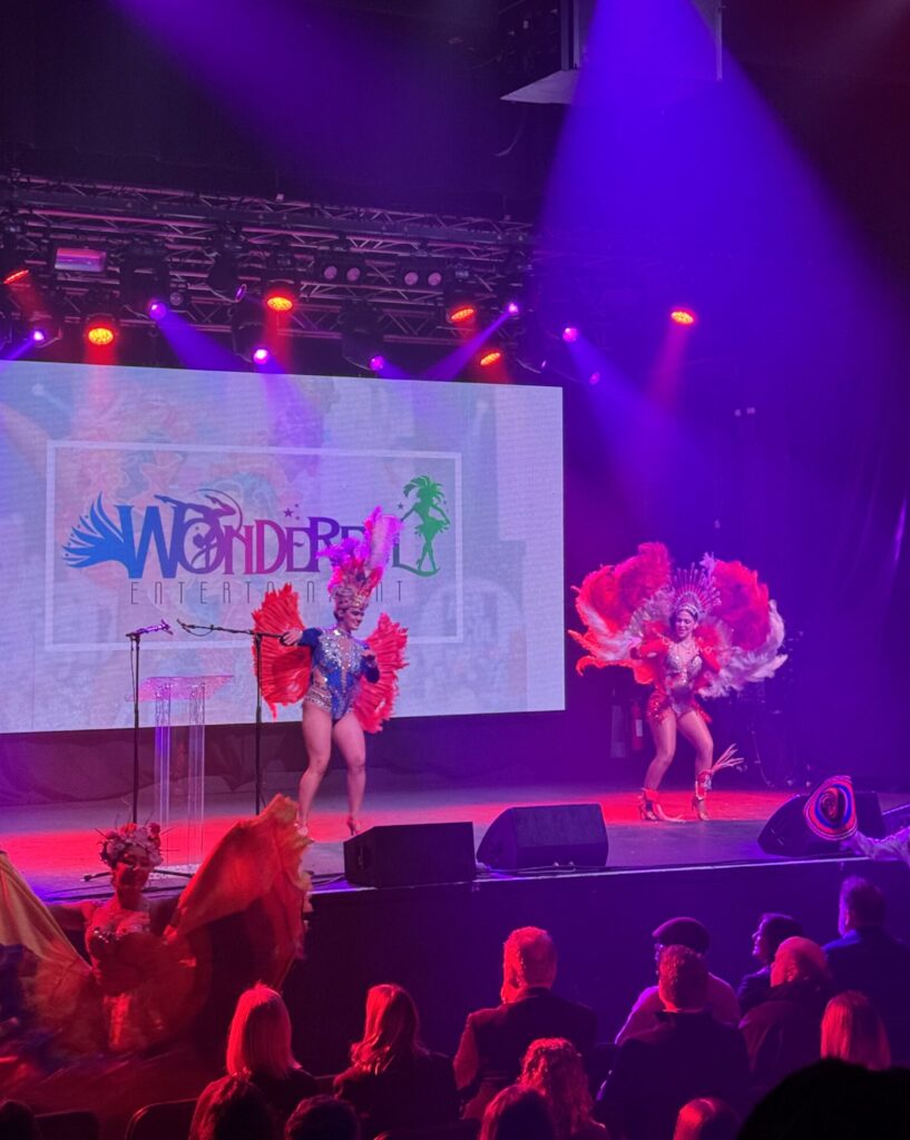 Dancers from Wonderful Entertainment, a local dance group