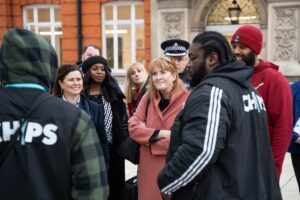 Policing Minister and Council Leader meet members of the CHIPS outreach team