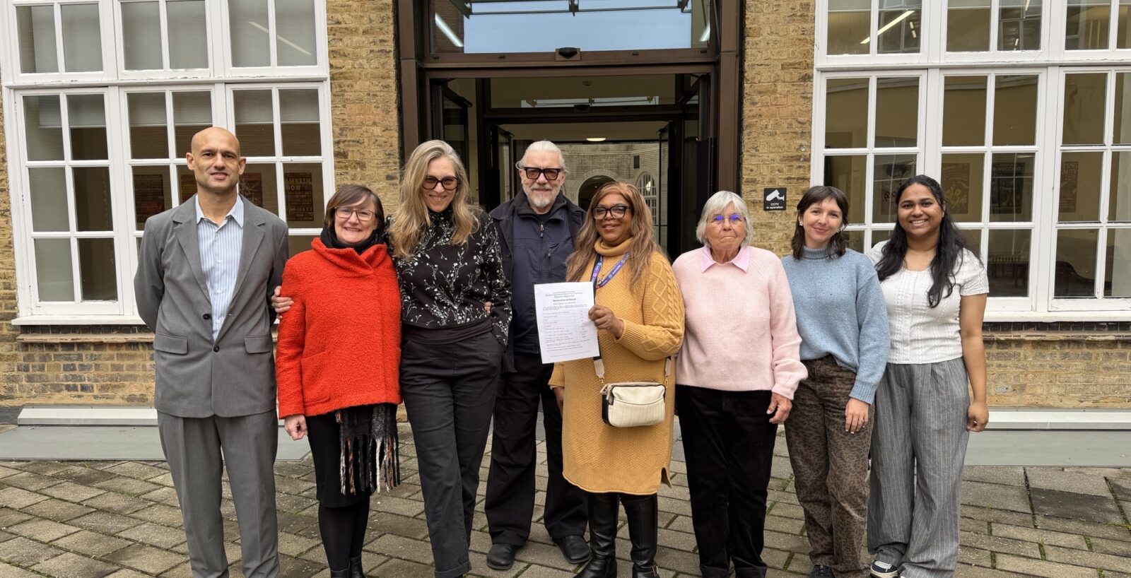 The Station to Station BID team at Lambeth Town Hall after the ballot announcement