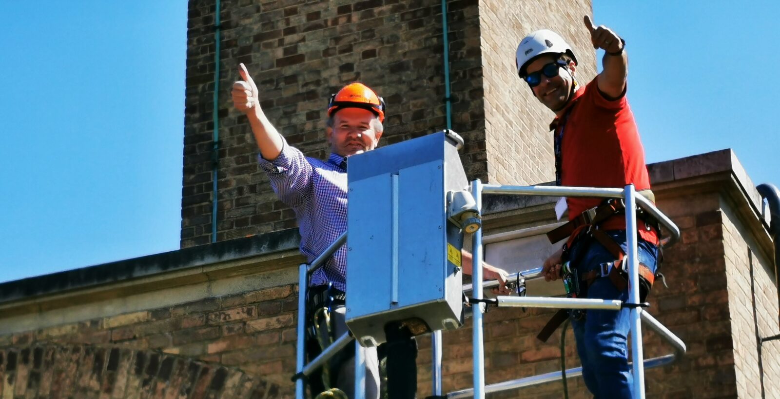 Cllr Martin Abrams installing a swift box