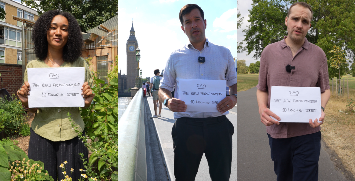 Cllr Ciara Alleyne, Cllr Martin Abrams and Cllr Michael Chessum in Lambeth's video message to the new PM